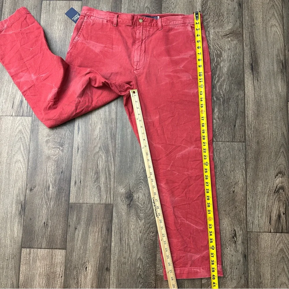 Polo Ralph Lauren Salinger Chino Straight Fit Red Dyed Pants Men Size 38/30